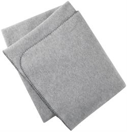 Fleece tæppe økologisk merinould grå